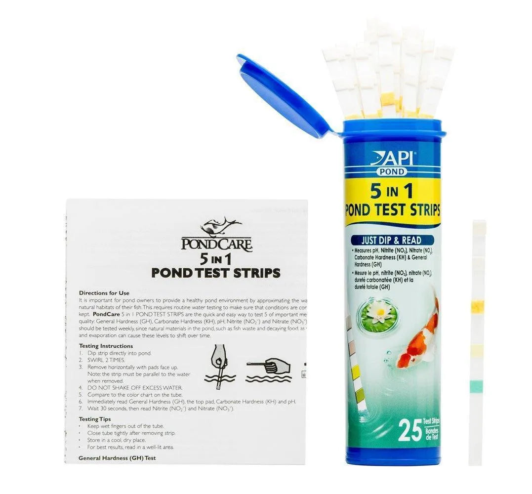 API 5 in 1 Pond Test Strips (25) - Amazing Amazon
