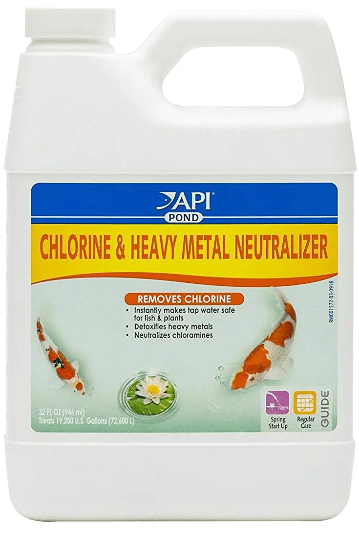 API Pond Care Chlorine & Heavy Metal Detoxifier 946ml - Amazing Amazon