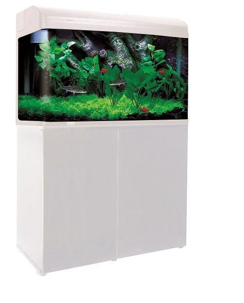 Aqua One AR 850 White Aquarium With Cabinet