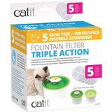 Catit Flower Fountain 2.0 Triple Action Carbon Filter (5 Pack) - Amazing Amazon