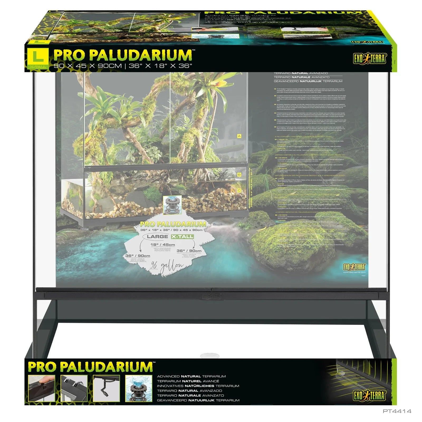 Exo Terra Pro Paludarium Terrarium Large X-Tall 90x45x90cm - Amazing Amazon