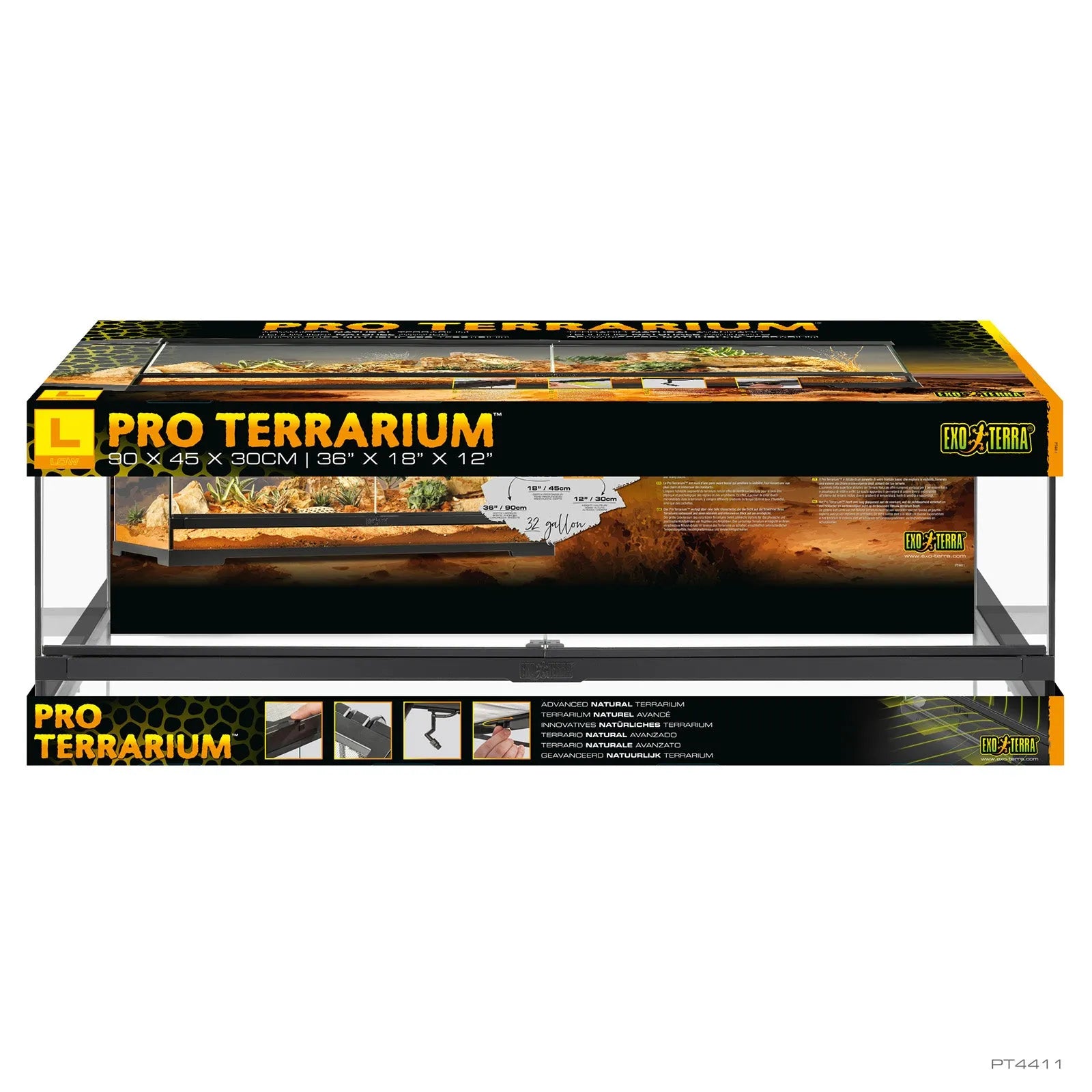 Exo Terra Pro Terrarium Large Low 90x45x30cm - Amazing Amazon