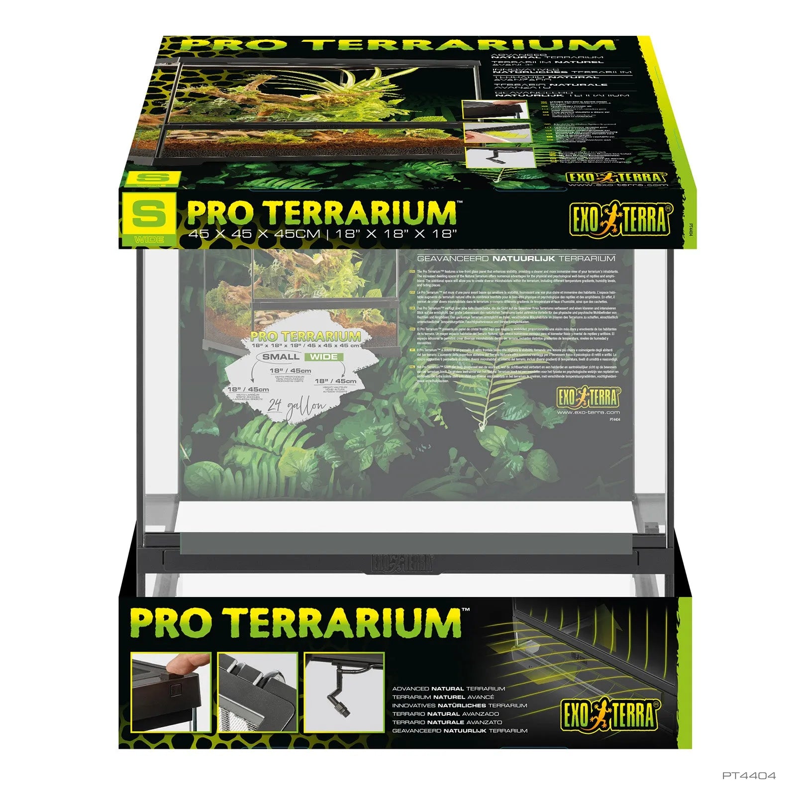 Exo Terra Pro Terrarium Small Wide 45x45x45cm - Amazing Amazon
