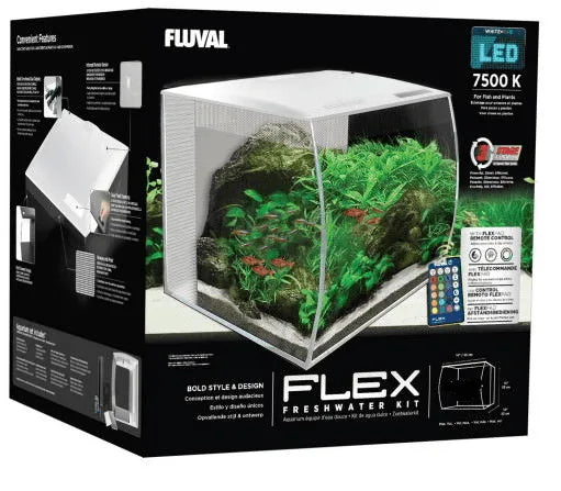 Fluval Flex Aquarium 57 Litre White - Amazing Amazon