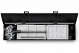 Aqua One AR620 Aquarium Filter Unit components in a black carrying case with foam inserts