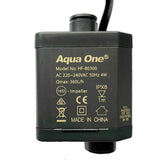 Aquarium water pump, Aqua One HF-B0300, 360L/h flow, black, for fish tanks