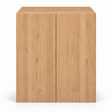 Aqua One Radiance 3 aquarium cabinet in a light wood finish with two doors.