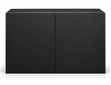 Aqua One Radiance 4 black aquarium cabinet with a minimalist double-door design.