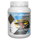 AquaMunch AquaFlake grain free fish food for breeders, 400g container with cichlid image