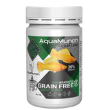 AquaMunch AquaFlake grain-free fish food with 38% spirulina, ideal for aquarium fish and super greens nutrition