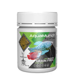 AquaMunch AquaFlake grain free fish food for aquarium fish, vital vege formula, 45g container