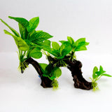 Aquarium Ornament Driftwood with Plants 35cm - Amazing Amazon