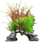 Aquarium Rock Cave Ornament with Plant 26cm (#10) - Amazing Amazon