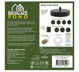 Bioscape Pond Solar Floating Fountain with integrated pump, nozzles, and anchor kit for garden ponds and bird baths