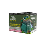 Bioscape Pond 70 heavy duty air pump packaging for ponds up to 8,400L, green unit shown