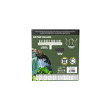 Aquarium air pump kit box showing 14-outlet air manifold, hose clamps, and pond application.