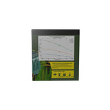 Aquarium pond air pump box with airflow pressure graph and icons for multiple tank uses