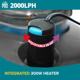 Bioscape PRO Easy Clean Canister Filter with Inbuilt Heater 2000 L/PH - Amazing Amazon