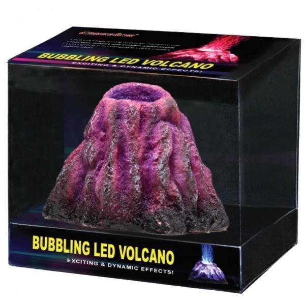 Bubbling LED Volcano Aquarium Ornament - Amazing Amazon