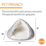 K&H Self-Warming Hut Grey