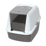 Catit Airsift Hooded Cat Litter Pan Set - Grey/White - Amazing Amazon