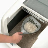 Catit Airsift Hooded Cat Litter Pan Set - Grey/White - Amazing Amazon