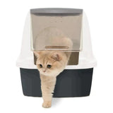 Catit Airsift Hooded Cat Litter Pan Set - Grey/White - Amazing Amazon