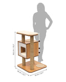 Catit Vesper Base Walnut Raised Cat Home with Platform - Amazing Amazon