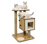 Catit Vesper Base Walnut Raised Cat Home with Platform - Amazing Amazon