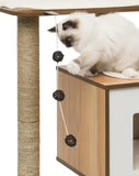 Catit Vesper Base Walnut Raised Cat Home with Platform - Amazing Amazon