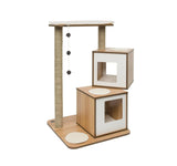 Catit Vesper Double Walnut Cat Twin Home with Platform - Amazing Amazon