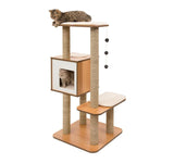 Catit Vesper High Base Walnut Cat Home with Twin Platform - Amazing Amazon