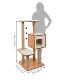 Catit Vesper High Base Walnut Cat Home with Twin Platform - Amazing Amazon