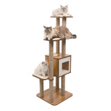 Catit Vesper High Base XL Walnut Cat Home with Multi Platforms - Amazing Amazon