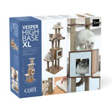 Catit Vesper High Base XL Walnut Cat Home with Multi Platforms - Amazing Amazon