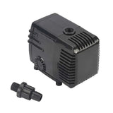 Black aquarium water pump with removable nozzle attachment for fish tanks