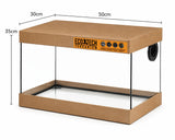 EcoTech Terrarium 50x30x35cm glass reptile enclosure with secure lid and ventilation