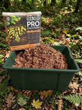 EcoTech Pro Coco Husk substrate for reptile enclosures, shown in green bin with packaging, ideal for Australian reptile care