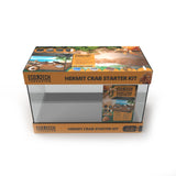 Hermit crab starter kit with glass terrarium, EcoTech packaging, 37.8L habitat for beginners
