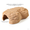 Exo Terra sand glazed ceramic reptile hide with dimensions