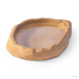 Exo Terra Terrarium Dish Large for reptile food and water, natural rock-like design