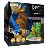 Fluval Betta premium aquarium kit with LED lighting, preset heater, and custom filtration, 6 US gallons