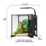 6-gallon Fluval Betta premium glass aquarium with LED light, plants, and driftwood