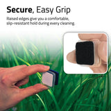Fluval Mini Magnetic Glass Cleaner showing secure grip and scrubbing pad for aquarium algae.