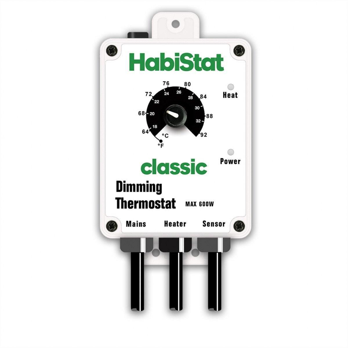 Habistat Dimming Thermostat Classic 600w White (New Model) - Amazing Amazon