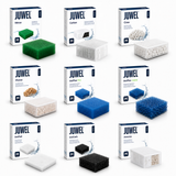 JUWEL aquarium filter media including Nitrax, Carbax, Cirax, and bioPlus for fish tank maintenance
