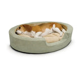 K & H Themo Snuggly Heated Dog Bed Sage 65x50cm 6w - Amazing Amazon