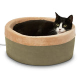 K & H Thermo Kitty Circular Heated Cat Bed Sage 50cm - Amazing Amazon