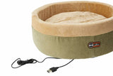 K & H Thermo Kitty Circular Heated Cat Bed Sage 50cm - Amazing Amazon