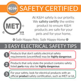Safety certified MET US electrical product tips for pet and aquarium accessories